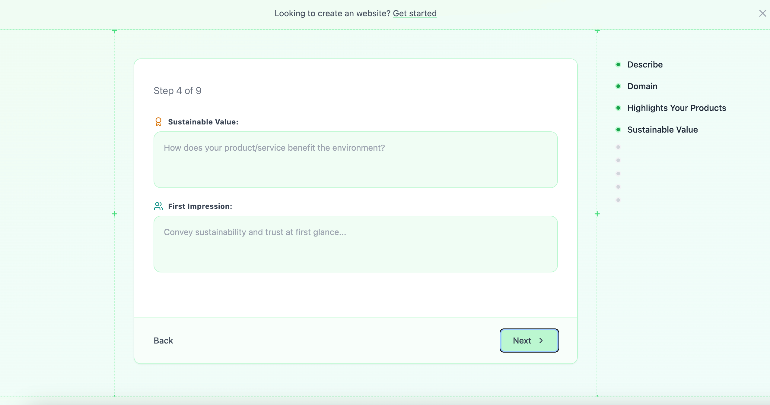 Botlweb AI Website Builder Interface