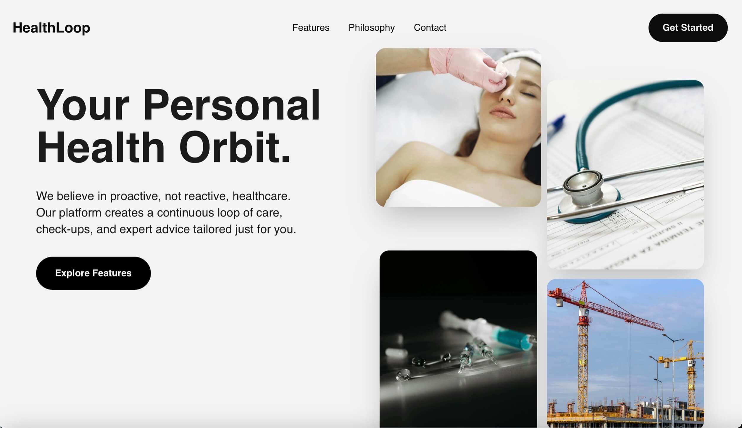 AI generate Helth care site