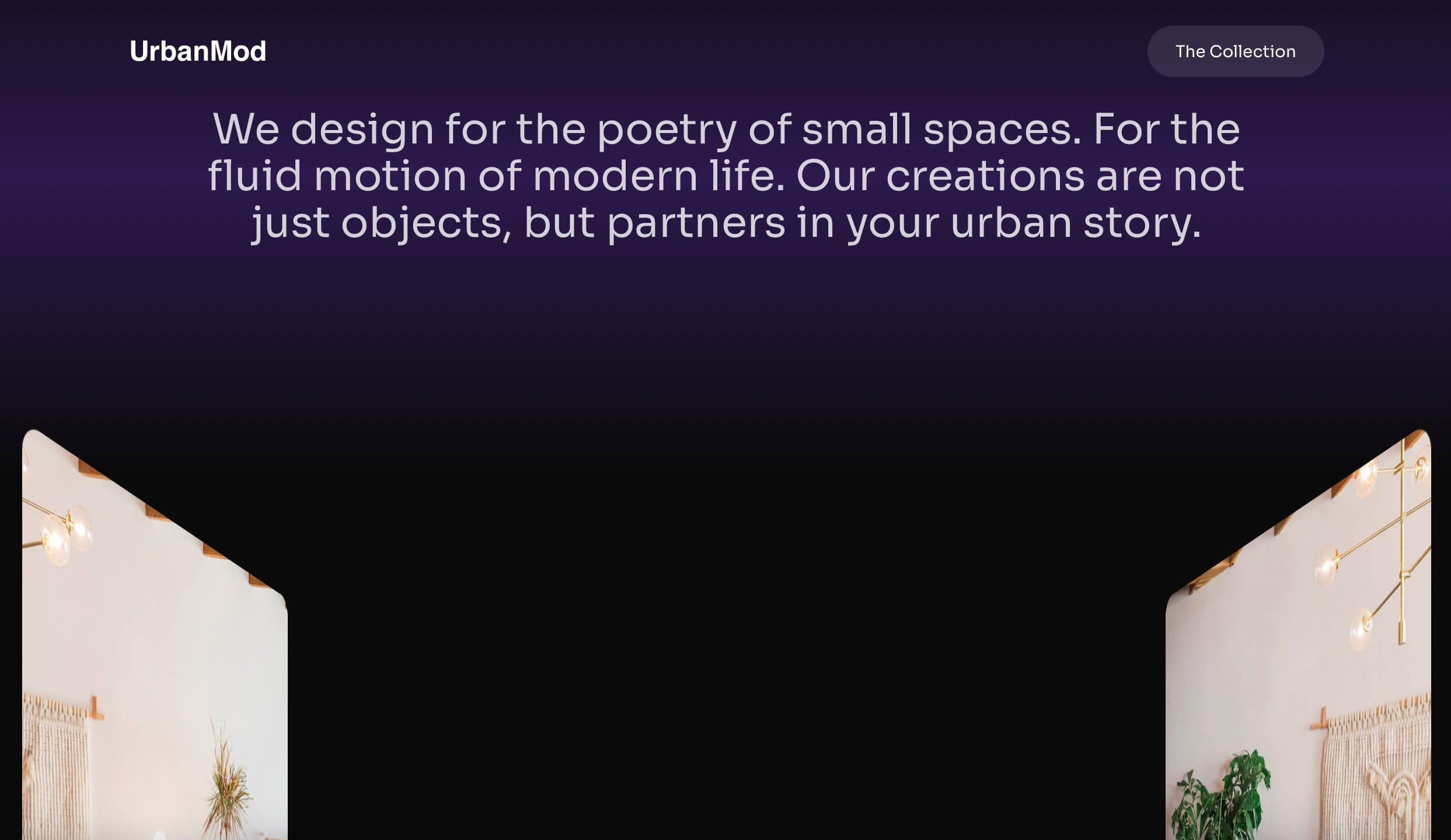 AI generated landinga page for urban